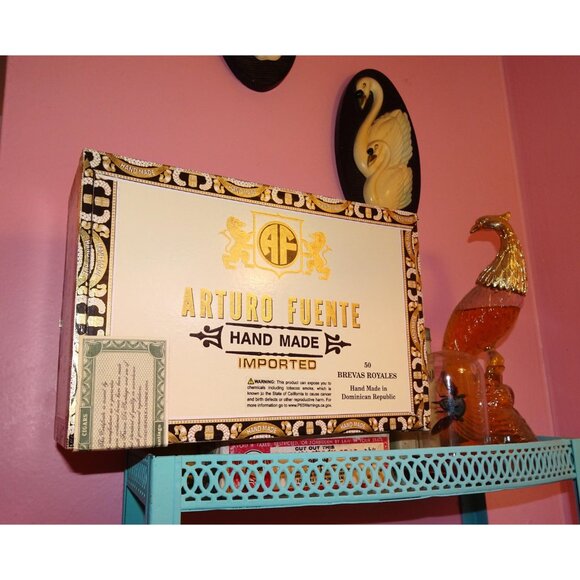 Vintage Arturo Fuente Wood Cigar Box stash box trinket wooden Dominican Republic - Picture 7 of 14